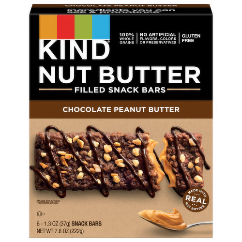 Kind Nut Butter Snack Bars, Chocolate Peanut Butter, Filled