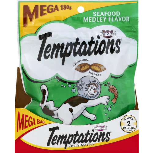 Temptations Treats for Cats, Seafood Medley Flavor, Mega Bag