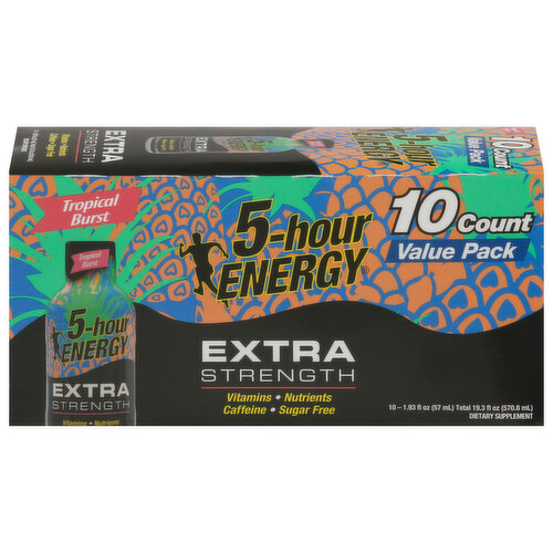 5-Hour Energy Energy Drink, Extra Strength, Tropical Burst, Value Pack