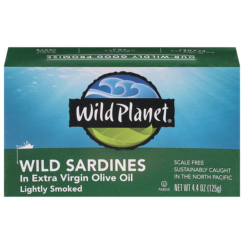 Our Wildly Good Promise: Wildly good for the planet. Wildly good for you. Wildly good taste. We pack North Pacific sardines of superior freshness. The fish have a firm meaty texture and rich mild flavor. Enjoy this healthy and versatile fish anytime! Scale free. Sustainably caught in the North Pacific.