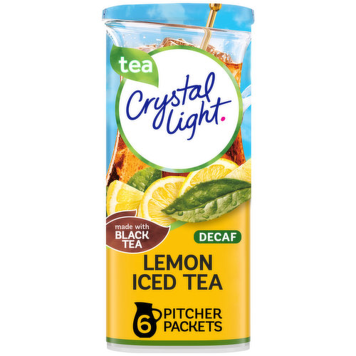 Crystal Light Decaf Lemon Iced Tea Naturally Flavored Powdered Drink Mix