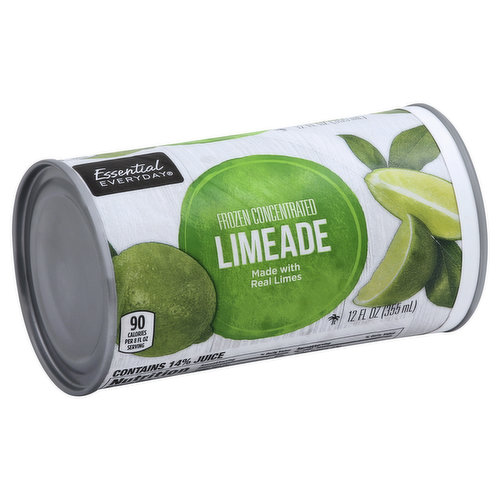 Frozen concentrated. Made with real limes. 90 calories per 8 fl oz serving. Contains 14% juice. Essentialeveryday.com.