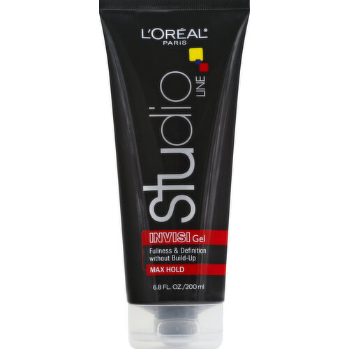 Fullness & definition without build-up. Bold. Creative. Confident. These studio inspired styling products help create you look to give you a style all your own. Your Style: Well defined with extra volume. Your Studio: Invisi helps add volume with power-packed polymers to keep your style in place with no build-up. Your Result: Body and fullness with maximum hold. Maximum Hold: 4. For the latest styles and tips visit www.lorealparis.com. Questions? Call 1-800-631-7358. Made in USA of US and/or imported ingredients.