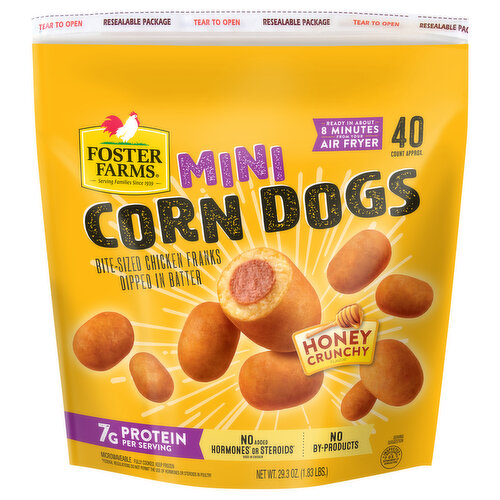 Foster Farms Corn Dogs, Honey Crunchy, Mini