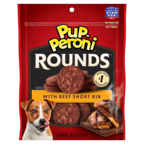 Pup-Peroni Rounds Dog Snacks, with Beef Short Rib