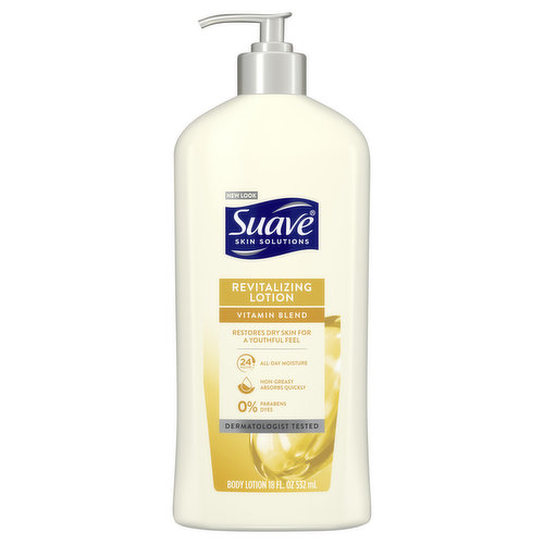 Suave Body Lotion, Revitalizing, Vitamin Blend