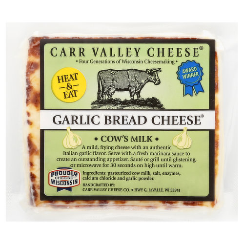 Carr Valley Cheese Bread Cheese, Garlic