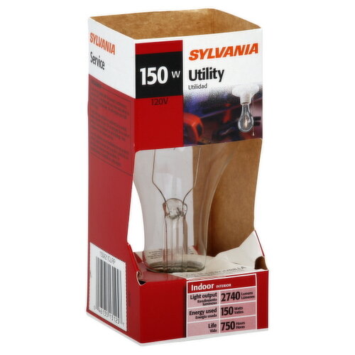 120V. Light output 2740 lumens. Energy used 150 watts. Life 750 hours. Indoor. Operate in any position. CSA listed. Made in USA.