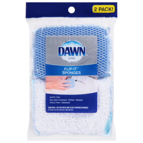 Dawn Ultra Flip-It Sponges, 2 Pack