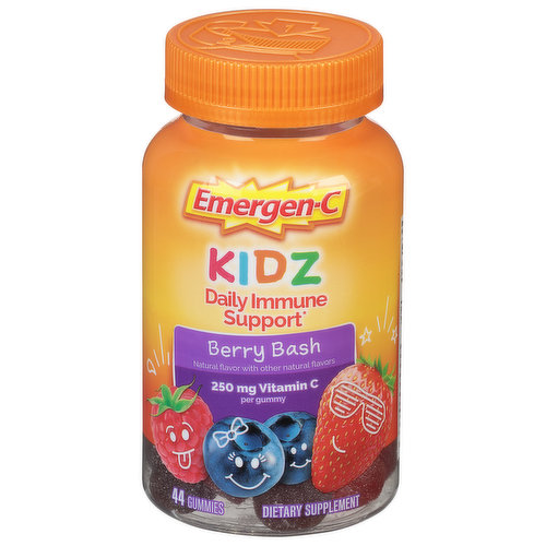 Emergen-C Kidz Daily Immune Support, Berry Bash, Kidz, Gummies