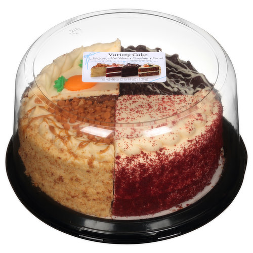 Rich's 8" Double Layer Caramel, Red Velvet, Chocolate, Carrot Variety Cake