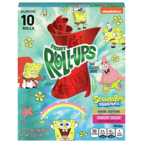 Fruit Roll-Ups Fruit Flavored Snacks, Strawberry Sensation