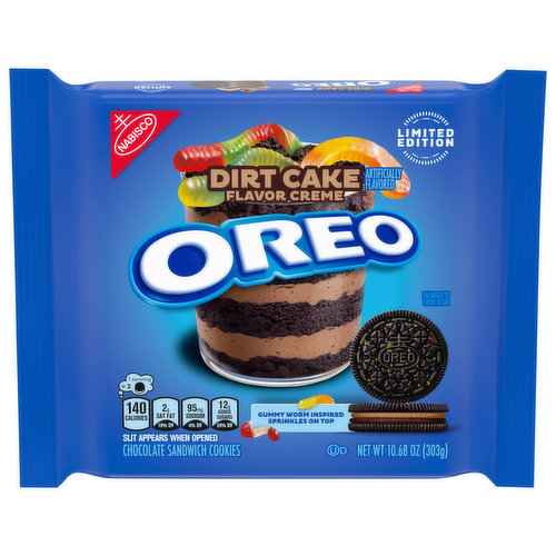 Oreo Chocolate Sandwich Cookies, Dirt Cake Flavor Creme