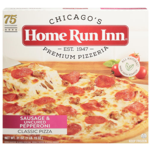 Home Run Inn Pizza, Classic, Sausage & Uncured Pepperoni