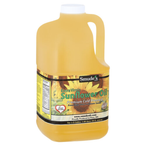 Cold Pressed Sunflower Oil - 1 Gallon Glass Bottle