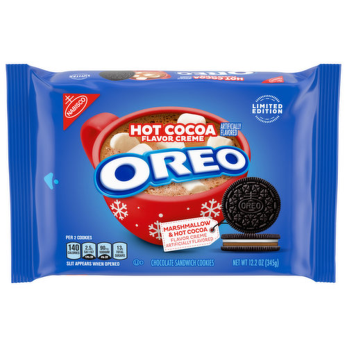 Oreo Chocolate Sandwich Cookies, Hot Cocoa Flavor Creme