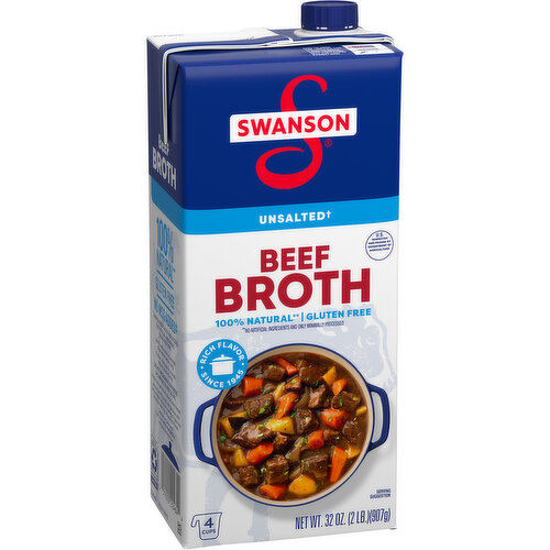 Swanson® 100% Natural Unsalted Beef Broth