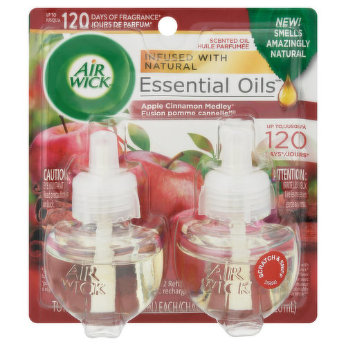 Air Wick Essential Oils Scented Oil, Apple Cinnamon Medley, Essential Oils, Air Fresheners