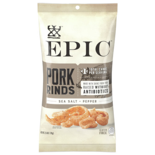 Epic Pork Rinds, Sea Salt + Pepper