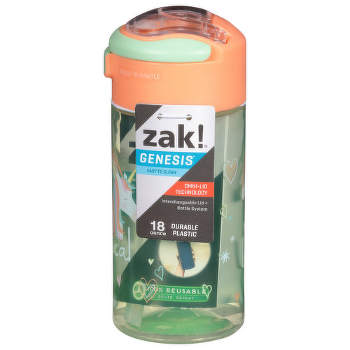  Zak Designs Genesis Durable Plastic Water Bottle with