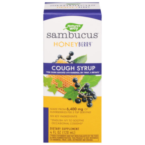 Nature's Way Sambucus Cough Syrup, Honey Berry