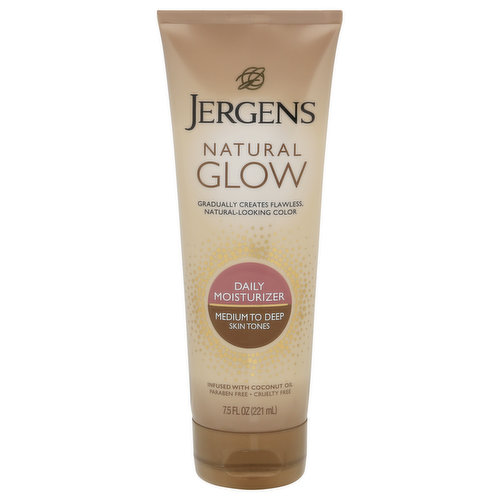 Jergens Natural Glow Moisturizer, Daily, Medium to Deep Skin Tones