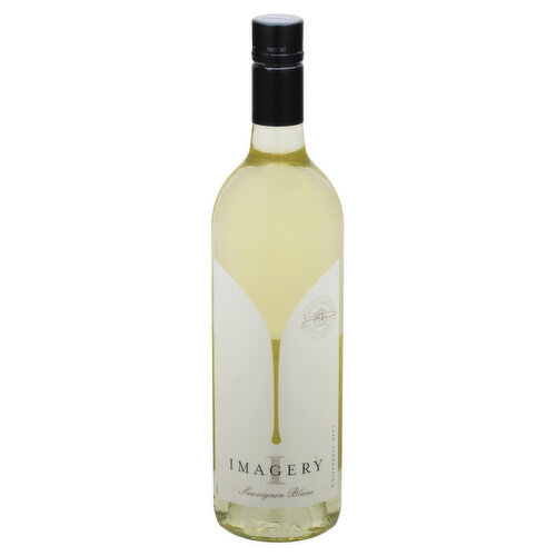 Broaden your palate. At Imagery, wine is art. For nearly twenty years, we've been pairing unconventional wines with original artwork at our Sonoma estate. Now we're bringing Imagery's artistic spirit to a new generation. Every bottle represents a delicious twist on tradition. our crisp, citrusy sauvignon blanc has aromas of gardenia and honeysuckle from a touch of Muscat. Savoring a glass of imagery is an invitation to you broaden your palate. Joe Benziger. Jamie Benziger. Alc. 12.5% by vol. Bottled by Imagery Estate, Winery, Ripon, CA.