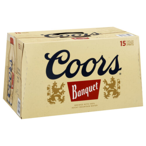 Brewed with 100% rocky mountain water since 1873. Corn syrup is used as part of the brewing process only. Coors Banquet never uses high fructose corn syrup. Coors.com. To learn more visit Coors.com. Quality Commitment: We are committed to providing quality products. If you have any comments, please call us at 1-800-642-6116, or write us at: Coors Brewing Company Golden, CO 80401. Coors recycles. Alc./vol. 5%. 10