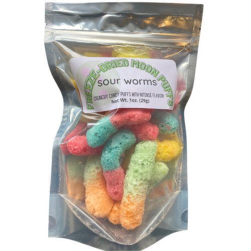 Freeze Dried Moon Puffs Sour Worms