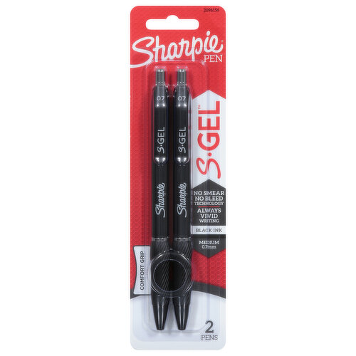 Sharpie S-Gel Pens, Black Ink, Medium (0.7 mm)