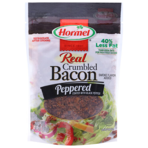 Hormel Bacon, Peppered, Crumbled, Real