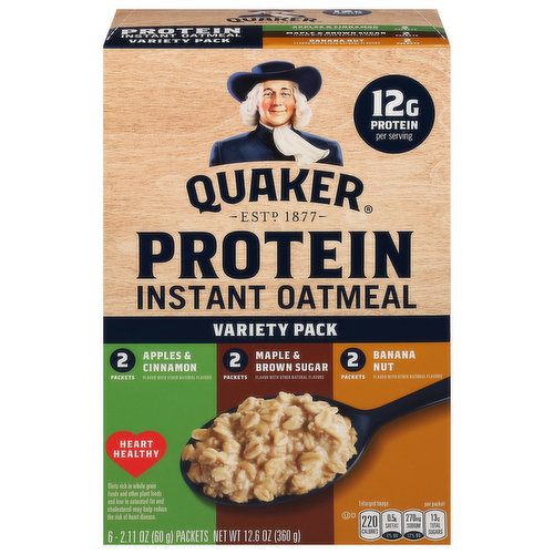 Quaker Oatmeal, Instant, Protein, Maple & Brown Sugar