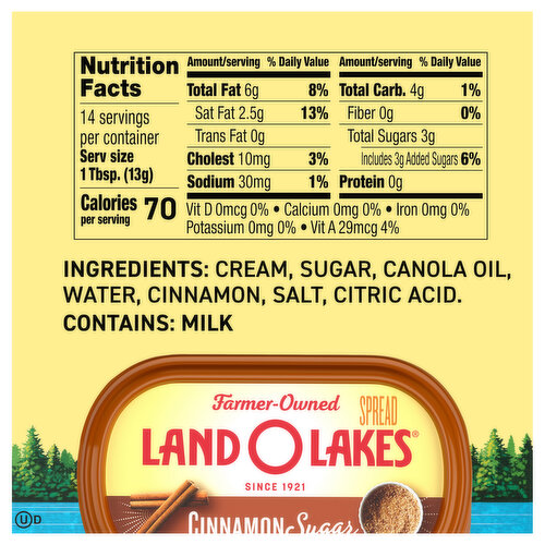 Land O Lakes Cinnamon Sugar Butter Spread, Spreadable