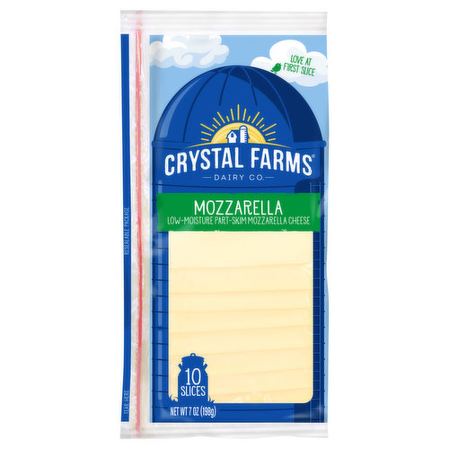 Crystal Farms Cheese, Part Skim, Mozzarella, Low-Moisture