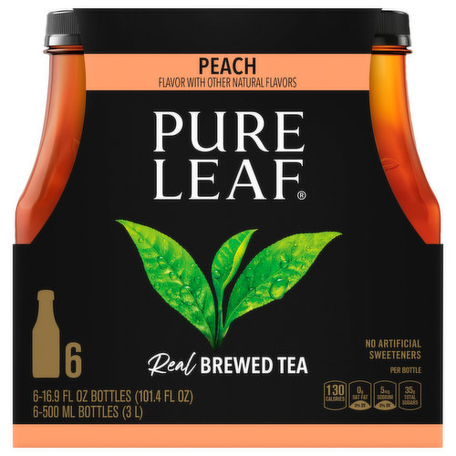 Pure Leaf Pure Leaf Real Brewed Tea Peach 16.9 Fl Oz 6 Count