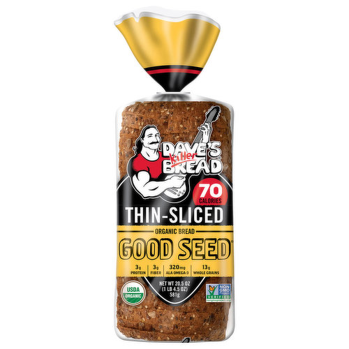 Dave's Killer Bread Dave's Killer Bread Good Seed® Thin-Sliced, Organic Bread, 13g Whole Grains per Slice, 20.5 oz Loaf