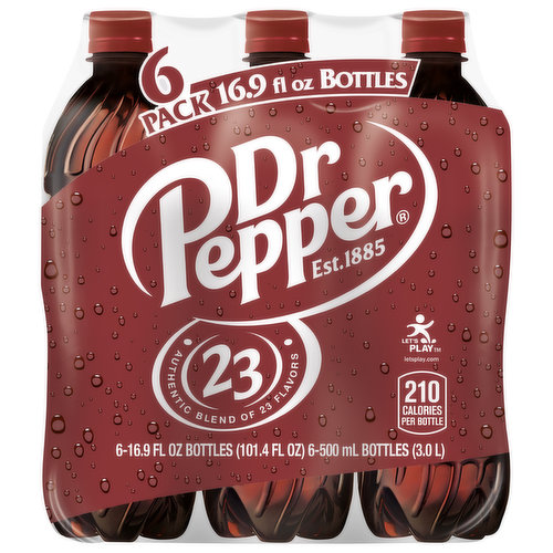 Dr Pepper Soda, 6 Pack