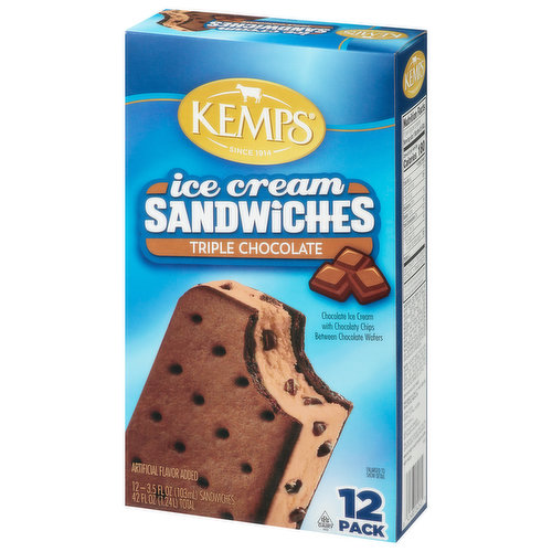 Kemps Triple Chocolate Ice Cream Sandwiches