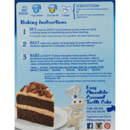 pillsbury cake mix back