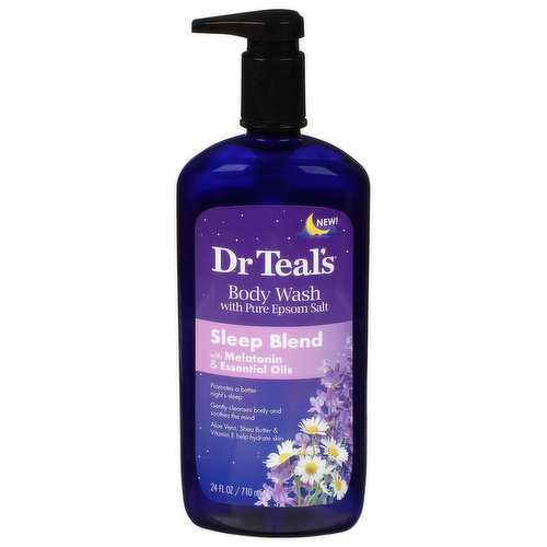 Dr Teal's Body Wash, with Pure Epsom Salt, Sleep Blend, with Melatonin & Essential Oils
