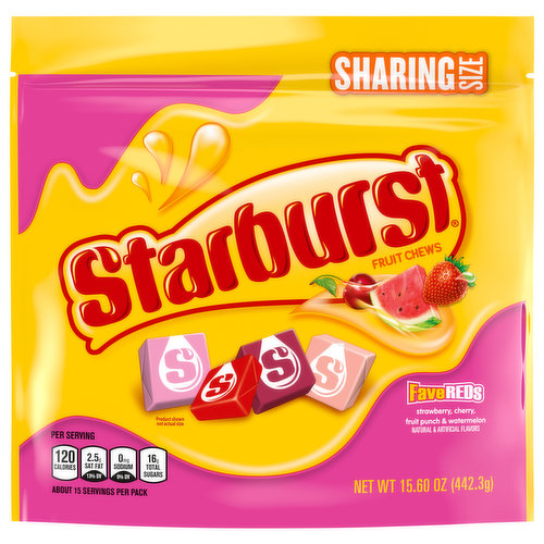 Starburst Fruit Chews, FaveReds, Sharing Size