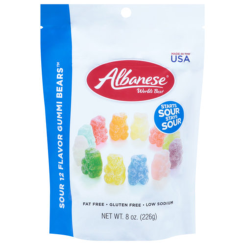 Albanese World's Best Gummi Bears, 12 Flavor, Sour