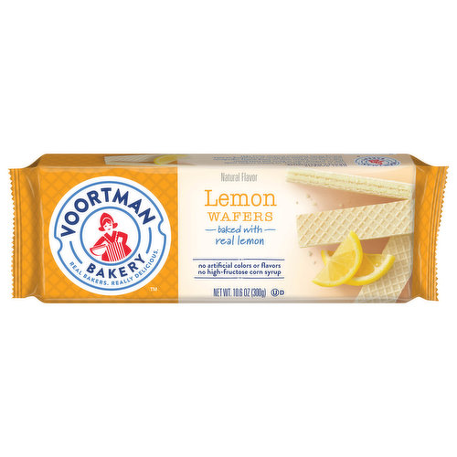 Voortman Bakery Wafers, Lemon