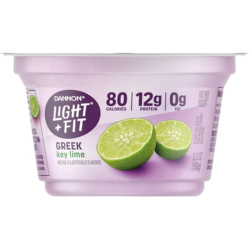 Dannon Light + Fit Yogurt, Fat Free, Key Lime, Greek