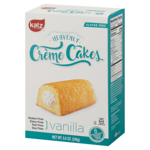 Katz Creme Cakes, Gluten Free, Vanilla, Heavenly