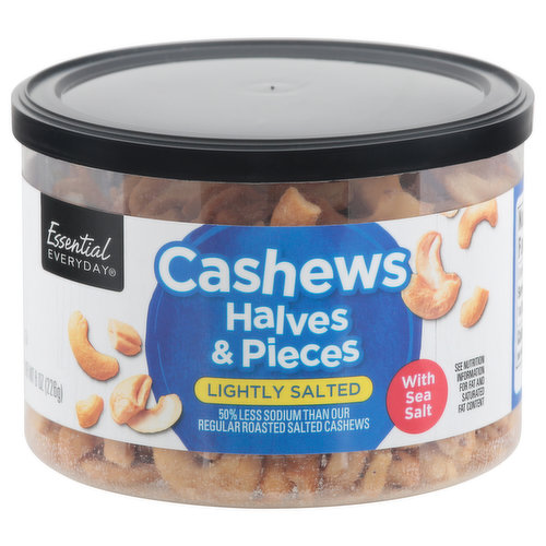 Essential Everyday Cashews, Halves & Pieces, Lightly Salted