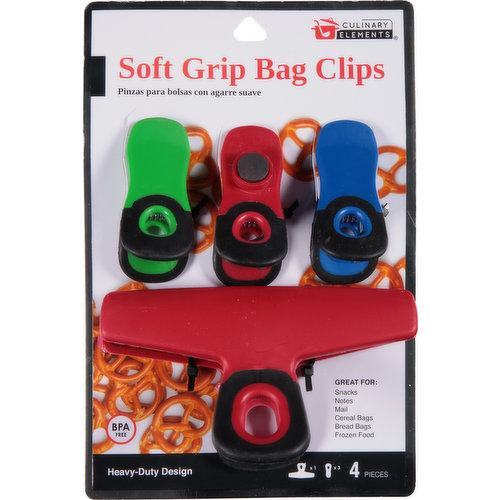 NEW OXO Good Grips Collection 4 Magnetic All Purpose Clips Red