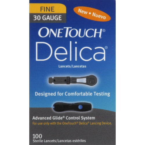 Onetouch Delica Plus Lancets, Fine, 30 Gauge - 100 lancets