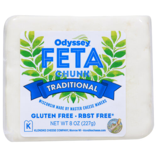 Odyssey Cheese, Feta, Traditional, Chunk