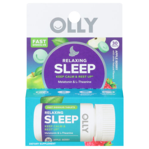 Olly Sleep, Relaxing, Apple Berry, Tablets